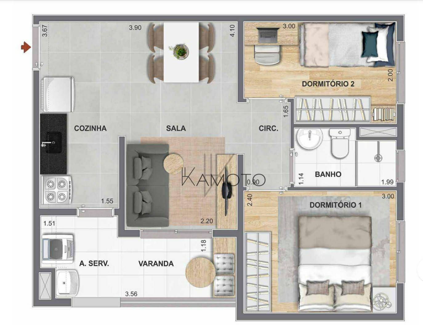 Apartamento à venda com 2 quartos, 44m² - Foto 23