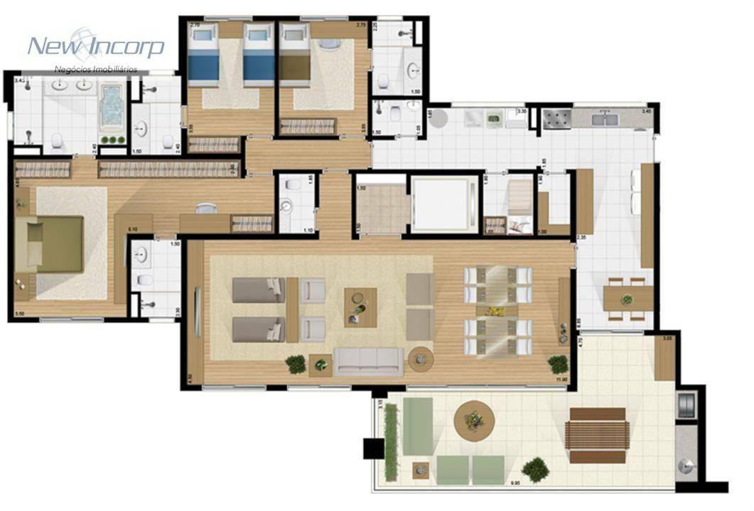 Apartamento à venda com 3 quartos, 196m² - Foto 68