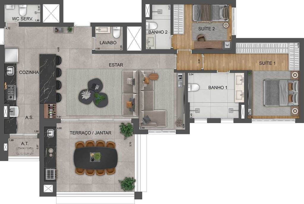 Apartamento à venda com 3 quartos, 208m² - Foto 38