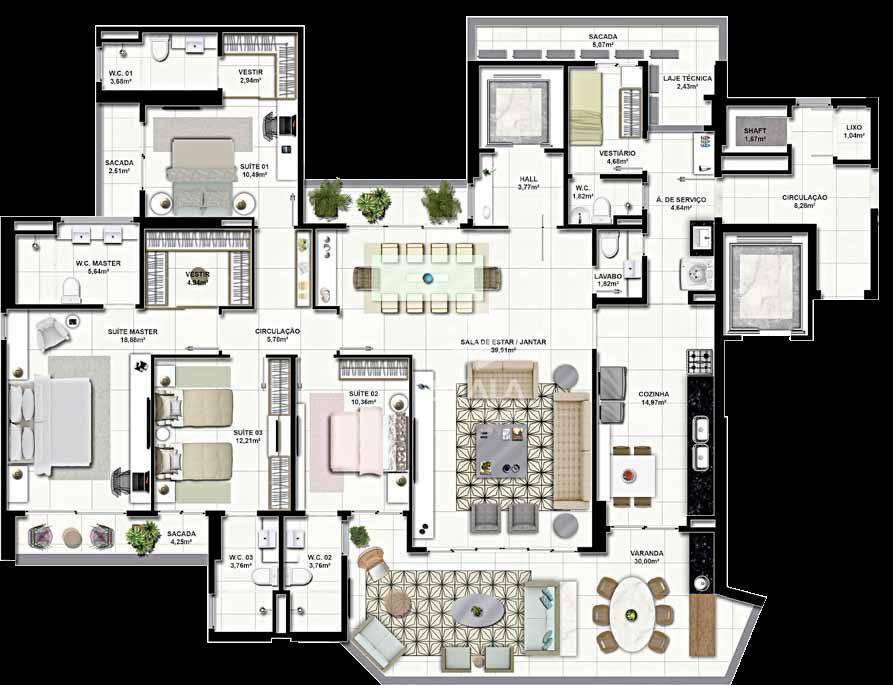 Apartamento à venda com 4 quartos, 231m² - Foto 34