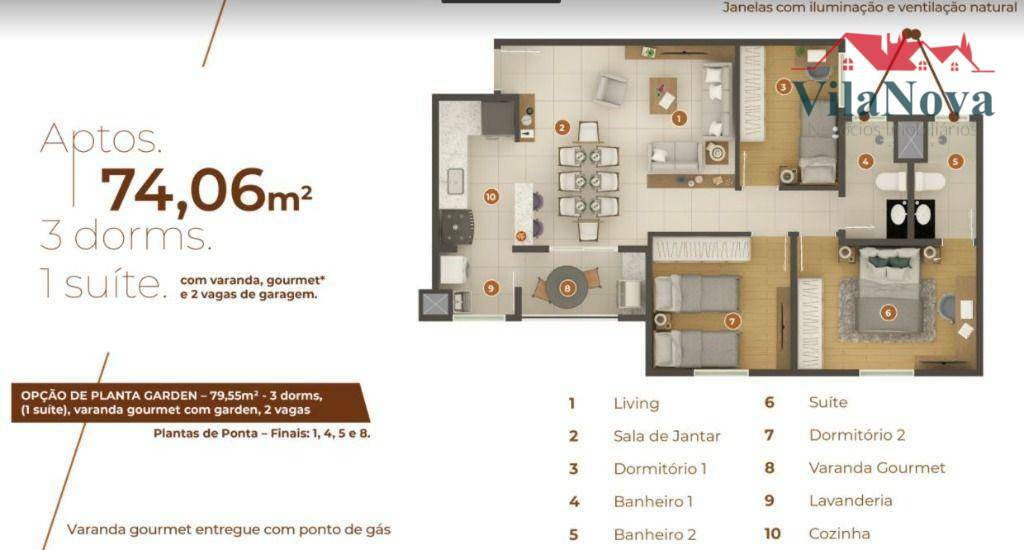 Apartamento à venda com 2 quartos, 60m² - Foto 2