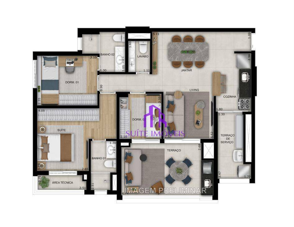 Apartamento à venda com 2 quartos, 68m² - Foto 35