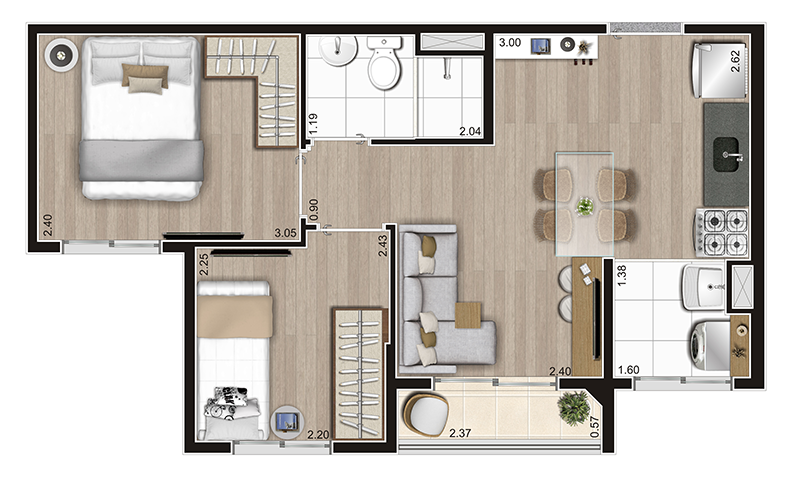 Apartamento à venda com 2 quartos, 37m² - Foto 14