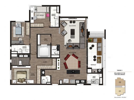 Apartamento à venda com 3 quartos, 145m² - Foto 6