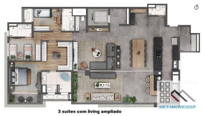 Apartamento à venda com 4 quartos, 232m² - Foto 14