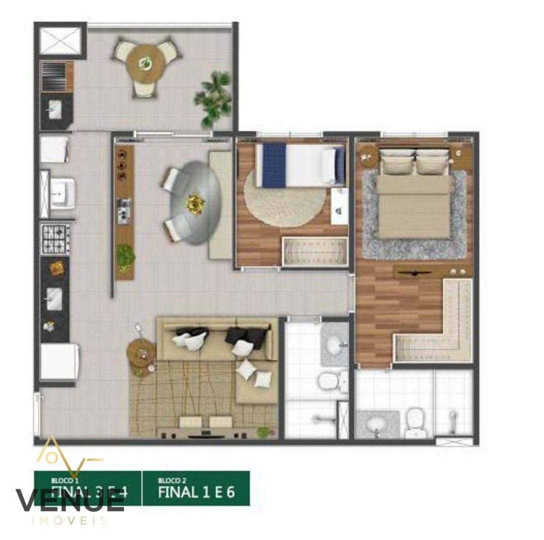 Apartamento à venda com 2 quartos, 52m² - Foto 46