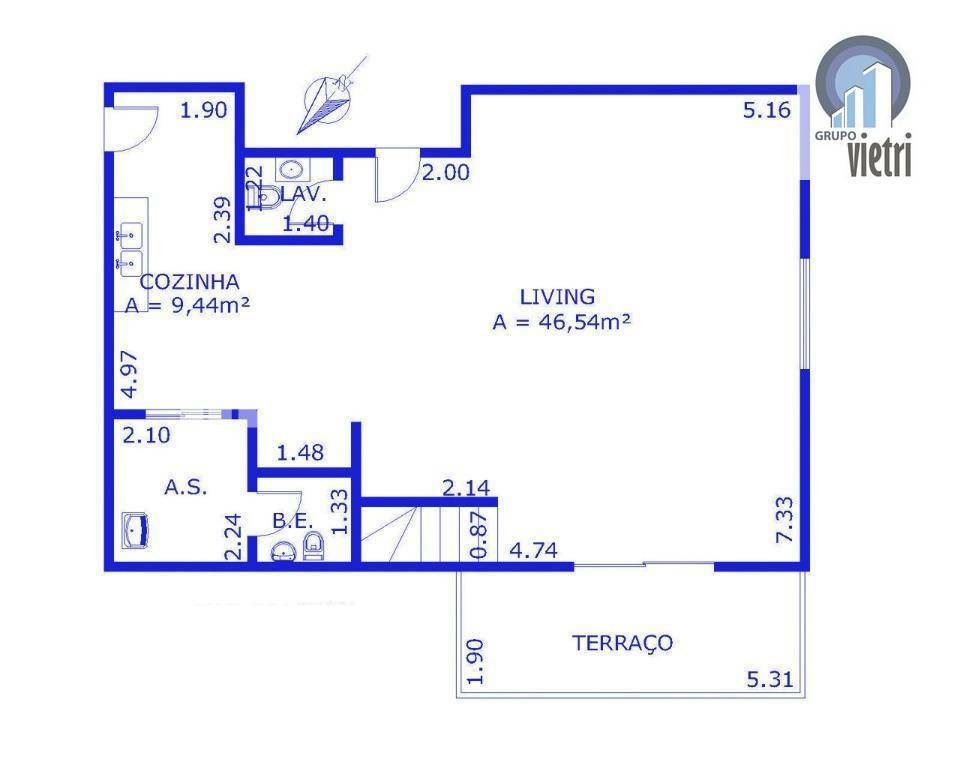 Apartamento à venda com 2 quartos, 159m² - Foto 4