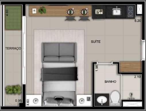 Apartamento à venda com 1 quarto, 19m² - Foto 5