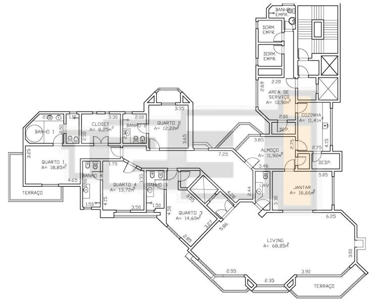 Apartamento à venda com 4 quartos, 320m² - Foto 2