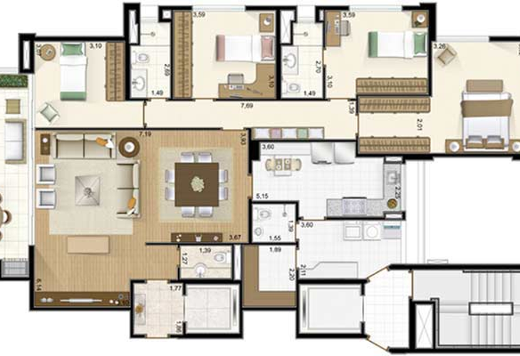 Apartamento à venda com 3 quartos, 166m² - Foto 8