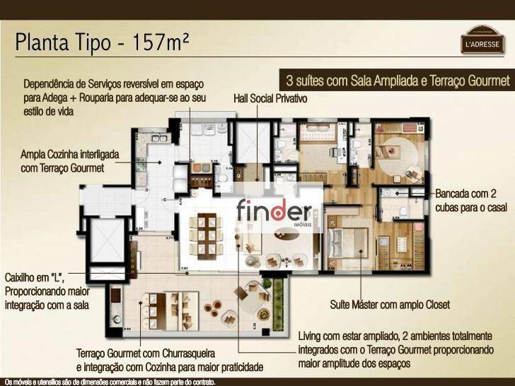 Apartamento à venda com 3 quartos, 157m² - Foto 15