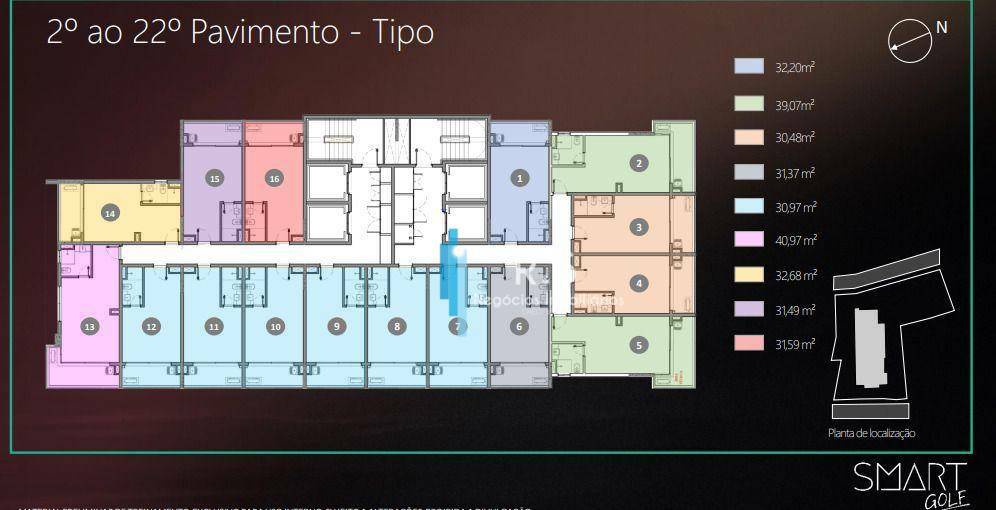 Apartamento à venda com 1 quarto, 33m² - Foto 56