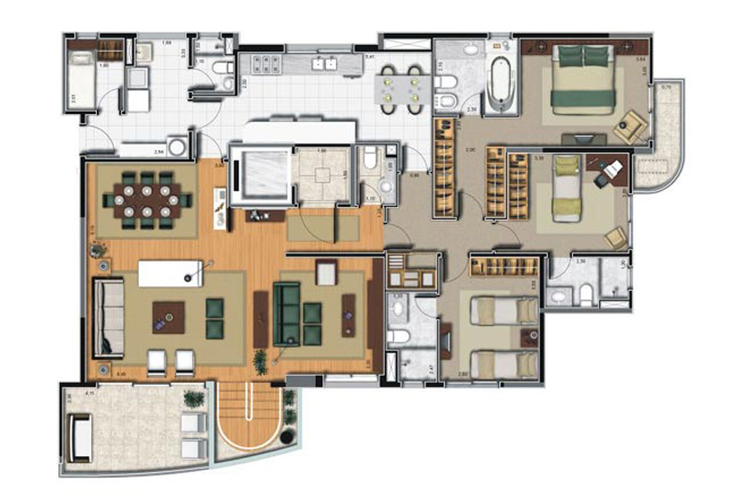 Apartamento à venda com 3 quartos, 166m² - Foto 8