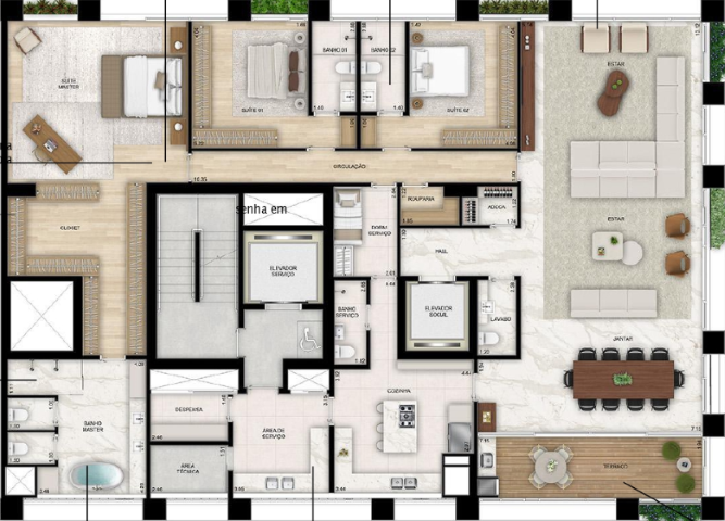 Apartamento à venda com 4 quartos, 393m² - Foto 37