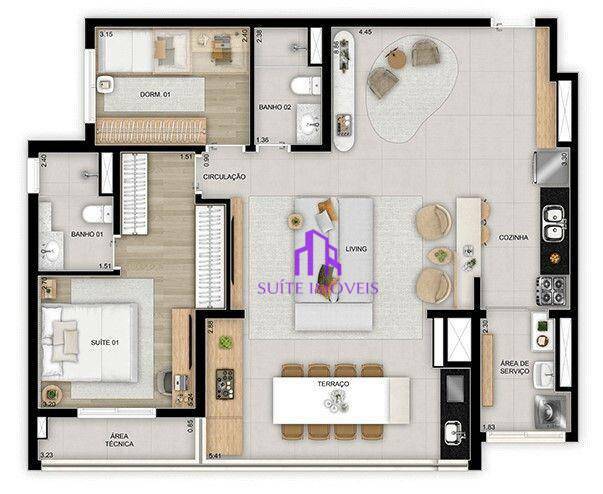 Apartamento à venda com 3 quartos, 114m² - Foto 25