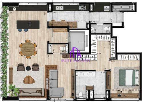 Apartamento à venda com 2 quartos, 134m² - Foto 2