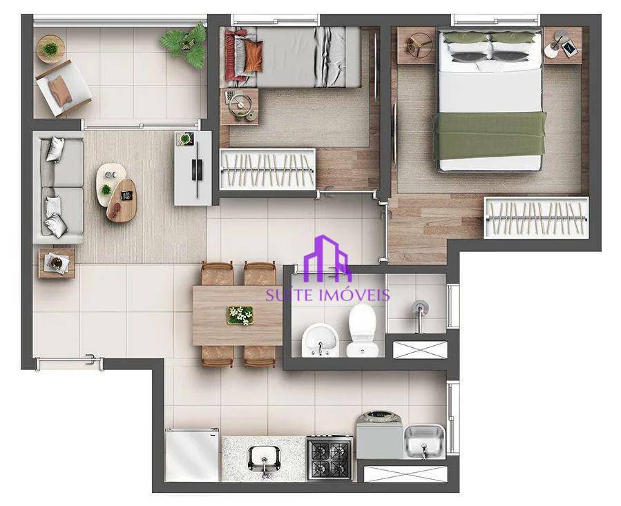 Apartamento à venda com 2 quartos, 39m² - Foto 5