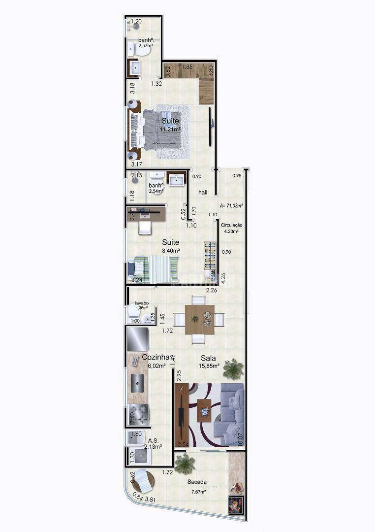 Apartamento à venda com 2 quartos, 129m² - Foto 10