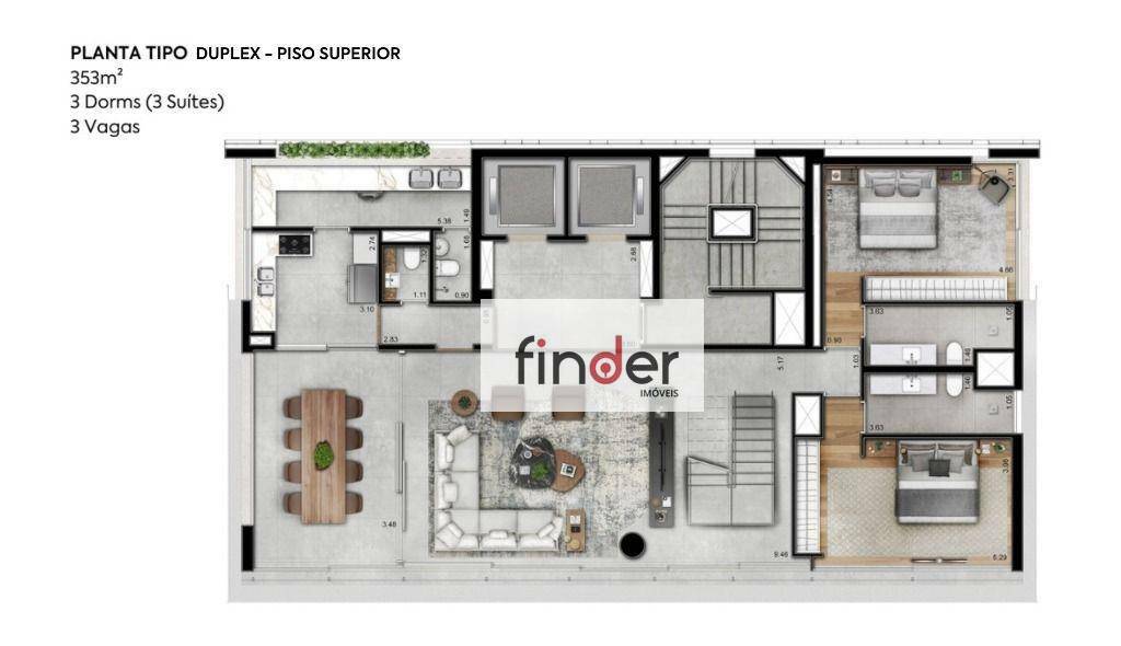 Apartamento à venda com 3 quartos, 183m² - Foto 50