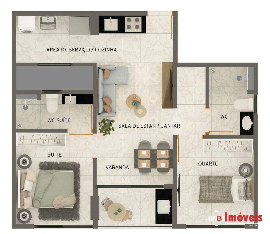 Apartamento à venda com 2 quartos, 55m² - Foto 10