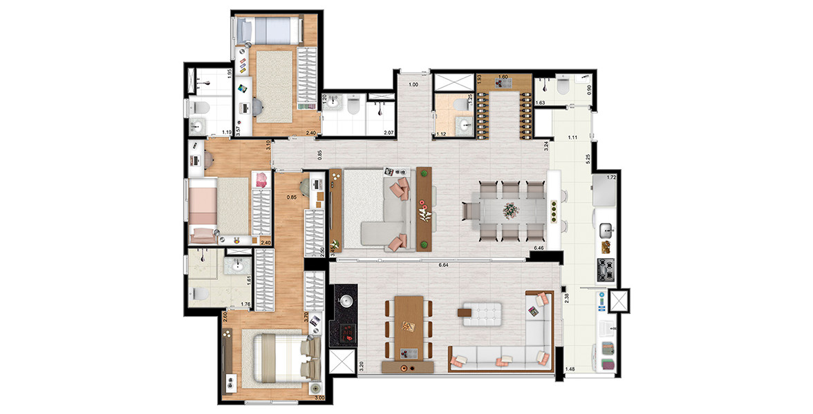 Apartamento à venda com 3 quartos, 117m² - Foto 5