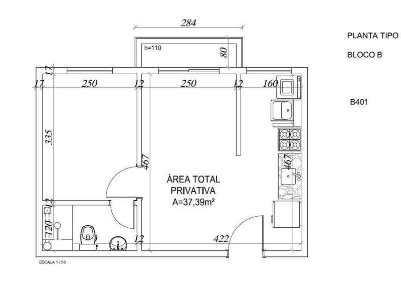 Apartamento à venda com 1 quarto, 37m² - Foto 8