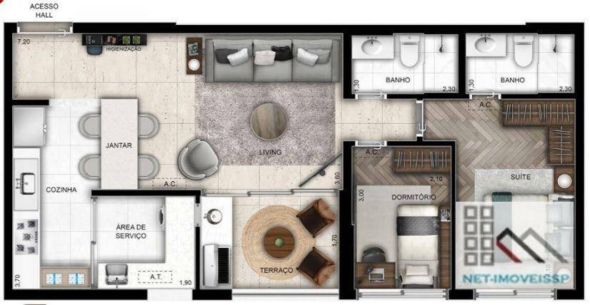 Apartamento à venda com 2 quartos, 76m² - Foto 15