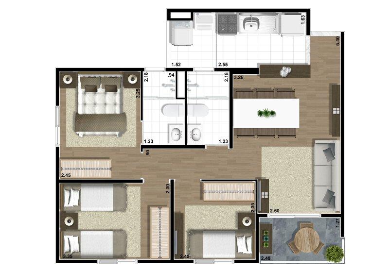 Apartamento à venda com 3 quartos, 61m² - Foto 39