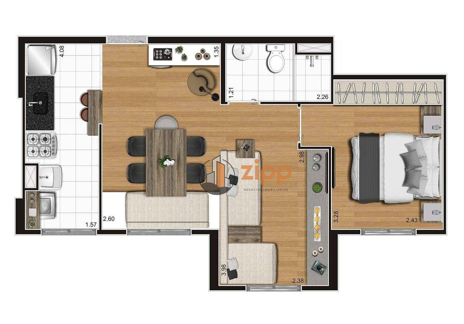 Apartamento à venda com 1 quarto, 43m² - Foto 14