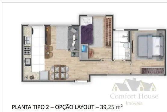 Apartamento à venda com 2 quartos, 40m² - Foto 11