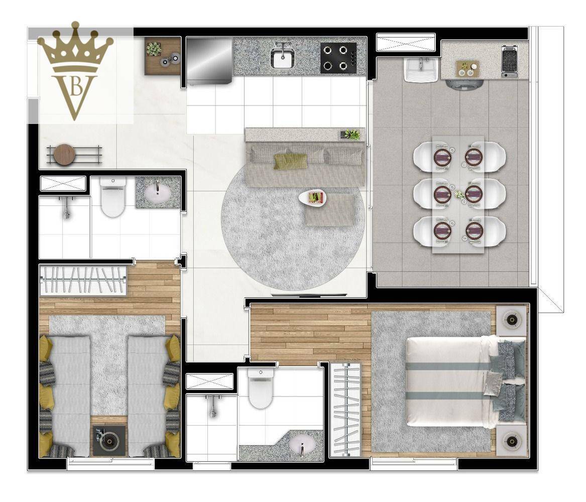 Apartamento à venda com 2 quartos, 53m² - Foto 22