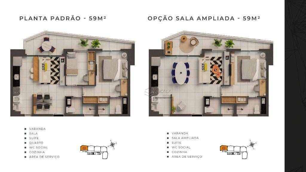 Apartamento à venda com 2 quartos, 54m² - Foto 71