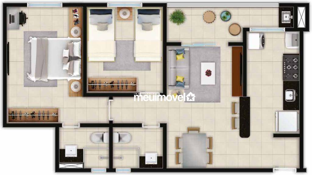 Apartamento Lançamentos com 2 quartos, 57m² - Foto 21