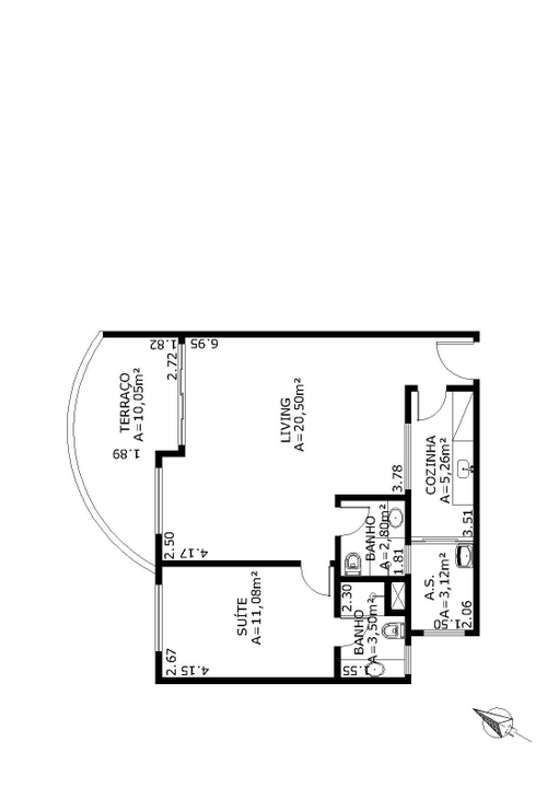 Apartamento à venda com 1 quarto, 69m² - Foto 15