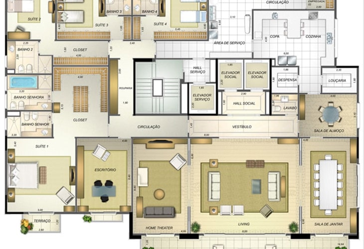 Apartamento à venda com 4 quartos, 632m² - Foto 7