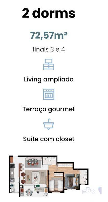 Apartamento, 2 quartos, 72 m² - Foto 3