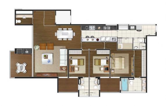 Apartamento à venda com 2 quartos, 173m² - Foto 5