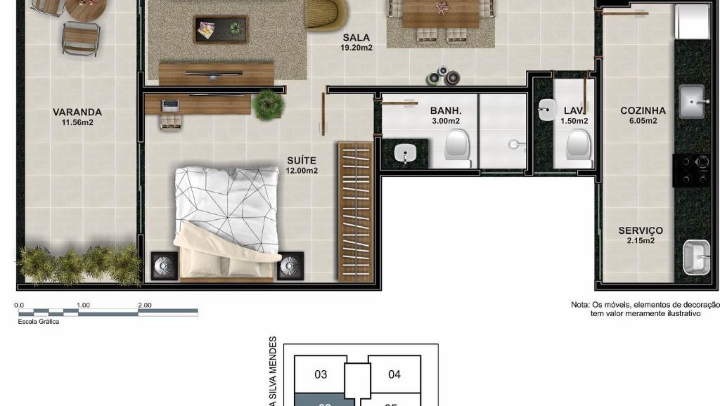 Apartamento à venda com 1 quarto, 75m² - Foto 7