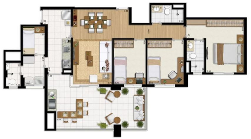 Apartamento à venda com 3 quartos, 130m² - Foto 17