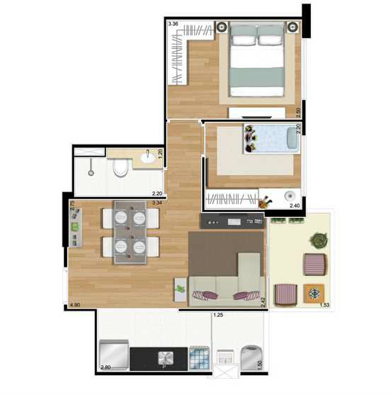 Apartamento à venda com 2 quartos, 43m² - Foto 10