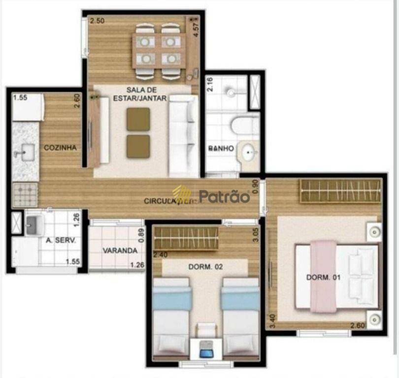 Apartamento à venda com 2 quartos, 47m² - Foto 15