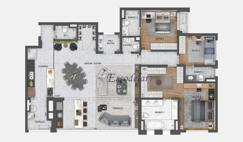 Apartamento à venda com 3 quartos, 122m² - Foto 25