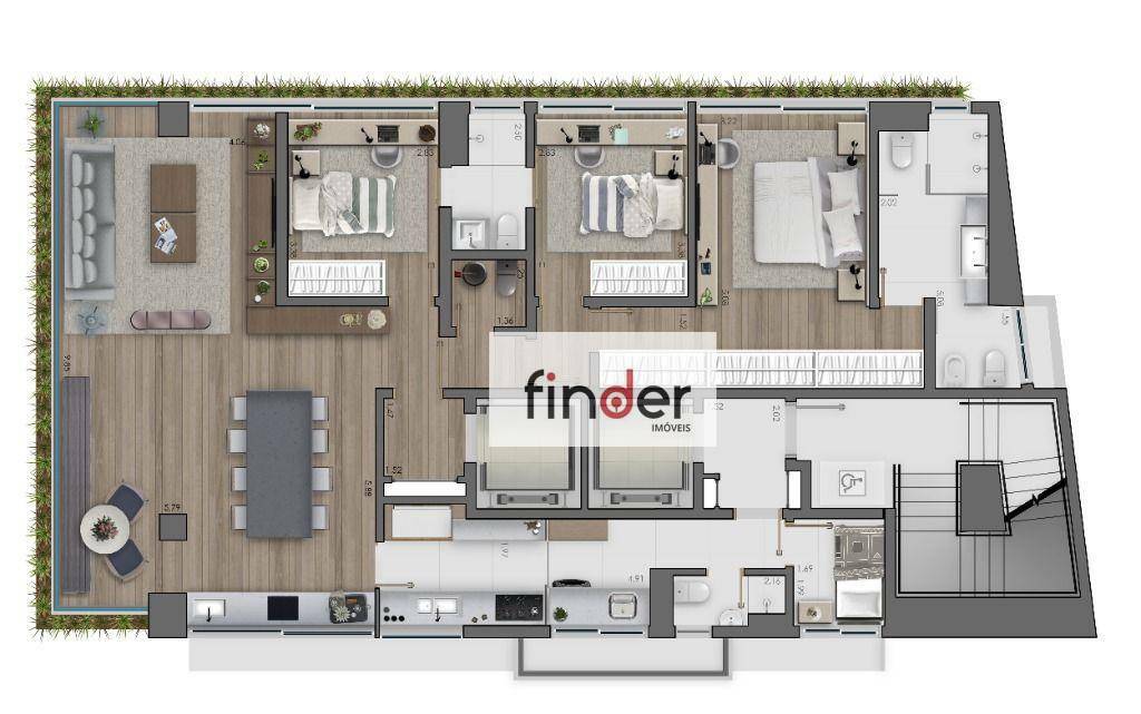 Apartamento à venda com 2 quartos, 162m² - Foto 21