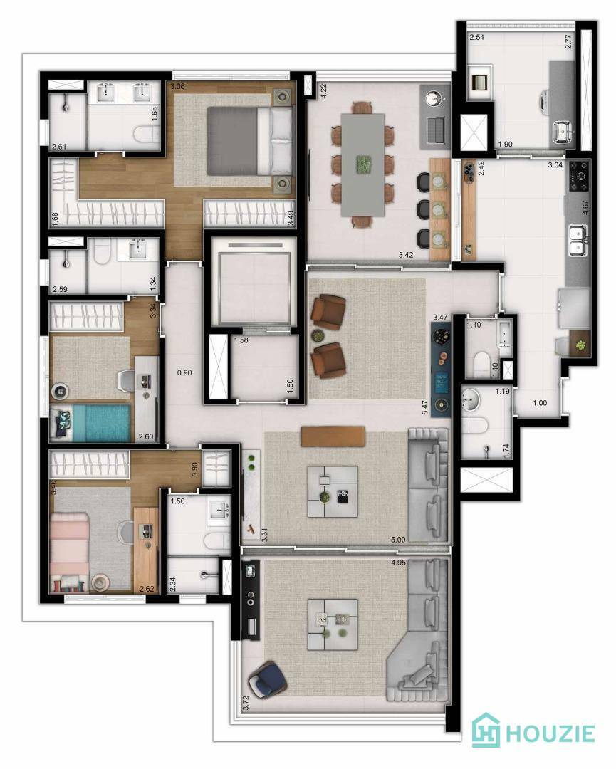 Apartamento à venda com 3 quartos, 166m² - Foto 26