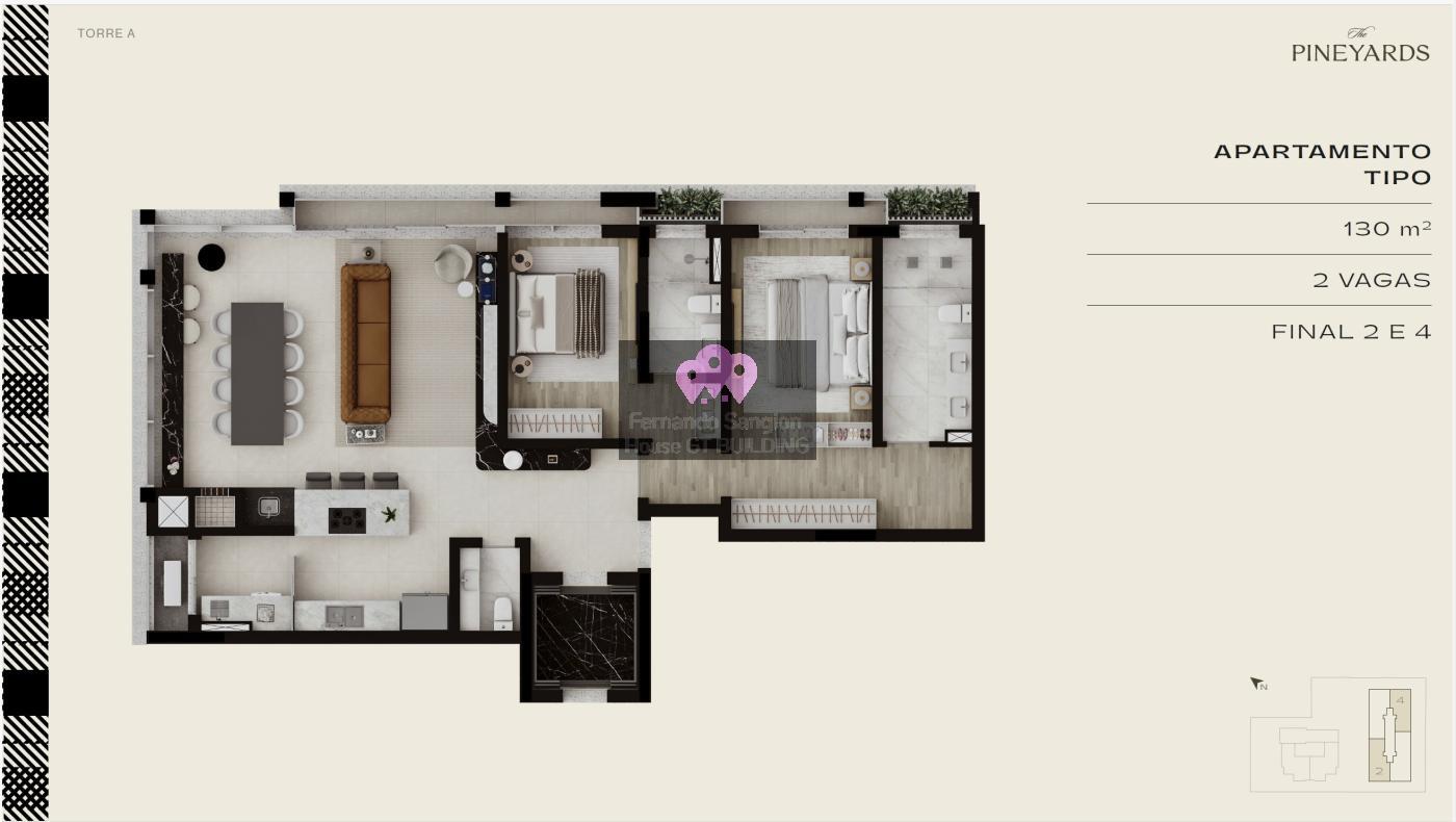 Apartamento à venda com 2 quartos, 130m² - Foto 7