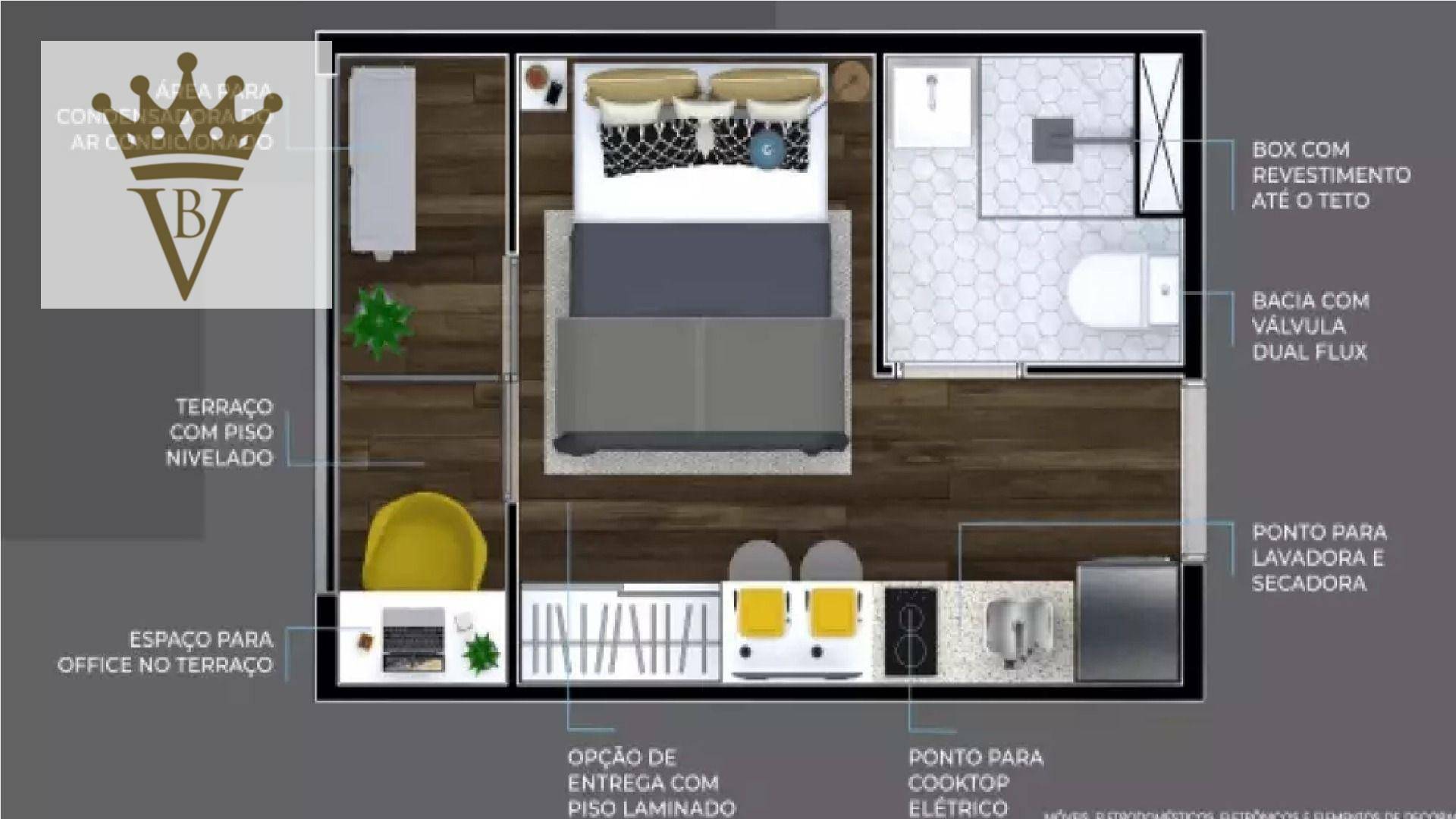 Kitnet e Studio à venda com 1 quarto, 19m² - Foto 11