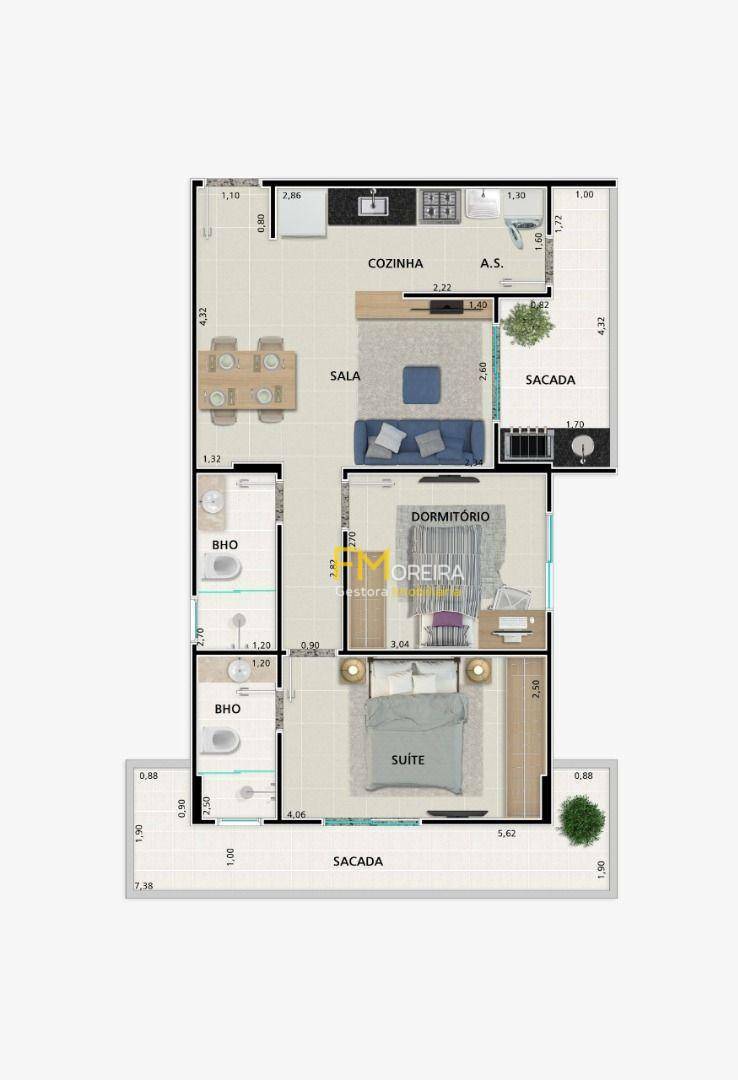 Apartamento à venda com 2 quartos, 71m² - Foto 6