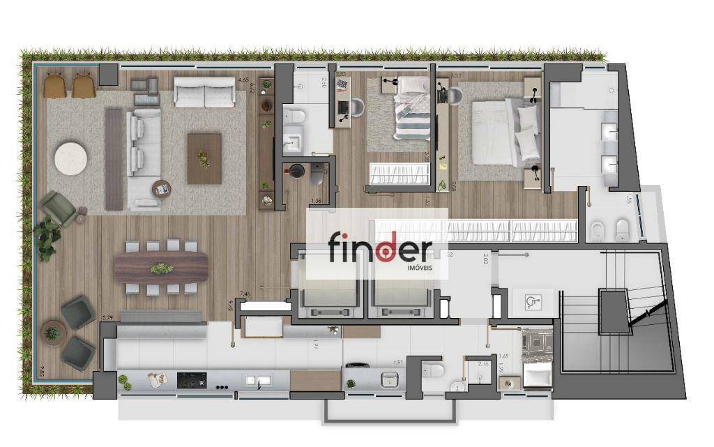 Apartamento à venda com 2 quartos, 162m² - Foto 41