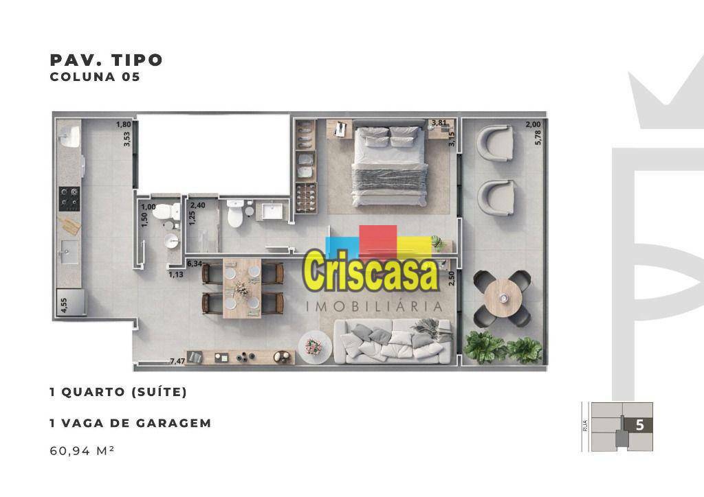 Apartamento à venda com 1 quarto, 75m² - Foto 15