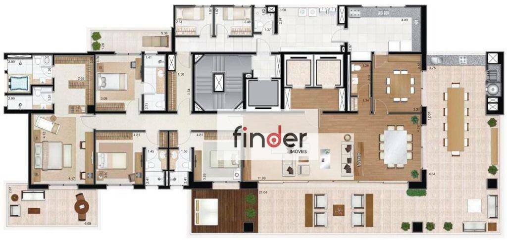 Apartamento à venda com 4 quartos, 411m² - Foto 49